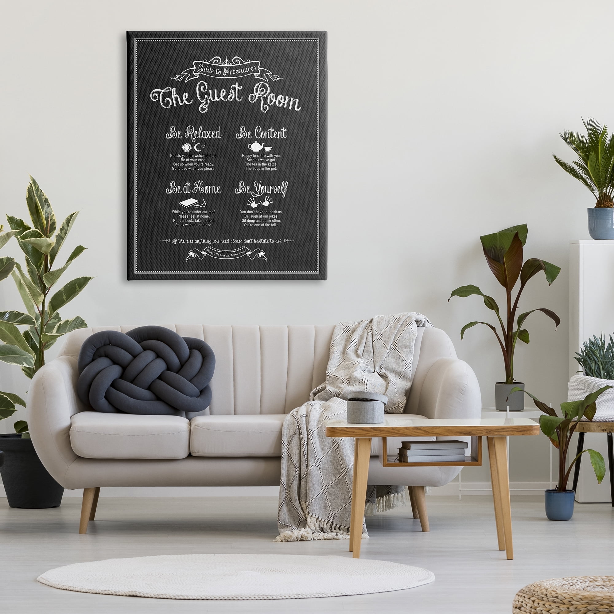 Stupell IndustriesThe Guest Room GuideCanvas Wall Art by Lettered and Lined
