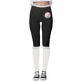 thumbnail image 1 of Gibobby Leggings deportivos mujer Mallas con estampado de béisbol a la moda para mujer, mallas deportivas con Control de Yoga para mujer, mallas de talle(Negro,XG), 1 of 5