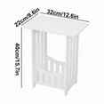 thumbnail image 3 of RBCKVXZ Mini Desk with Storage Rack, 13"L x 9"W Plastic Bedside Table, Slim Bedroom Side Table, Night Stands for Bedrooms, Living Room Corner Tea Table Decor, Small Furniture for Home, 16" H, White, 3 of 6