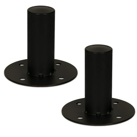 Black Mounting Pole - 2 Goldwood Sound TH44 Speaker Cabinet Metal Pole Mounts 1 3/8