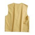 thumbnail image 4 of OSOLU Men's Tank Tops Loose Fit Sleeveless Solid Color Open Front Button Casual Summer Outdoor Activities Beach Vacation Vest, 4 of 5