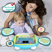 Baby Tablet Toy for 1 2 3 Years Old Boys Girls, Educational Learning Toys with Light and Music, Interactive Toy for Numbers, Animals Maths, Christmas Birthday Gift for Infants Toddlers Kids
