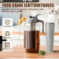 thumbnail image 3 of GOSCHE Cold Brew Coffee Maker 64oz Leak-Proof Cold Brew Pitcher with Stainless Steel Filter, Pour Spout Handle Lid, Gray, 3 of 9