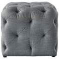 thumbnail image 3 of Leonard Linen Ottoman, Light Grey, 3 of 7