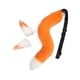 thumbnail image 2 of Conjunto de orejas y cola de zorro Hugo cola flexible orejas de animales accesorios de Cosplay felpa fiesta Naranja Blanco, 2 of 7