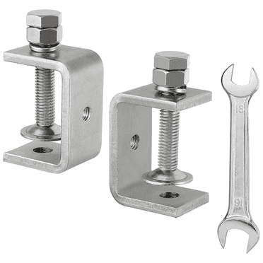 2Pcs 304 Stainless Steel C Clamp, Clamp Woodworking Clamp Heavy Duty C Clamps for Woodworking, Welding-45mm