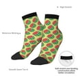 thumbnail image 6 of Pofeuu Summer Watermelon Print 30cm Socks, Adult Running Hiking Socks for Youth and Adult, 6 of 7