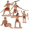 thumbnail image 2 of KAKOWELY Primitive human toy model 5Pcs Primitive Men Hunting Scene Model Kit Realistic Simulation Scene Layout Primitive Men Primitive Men Model For Sand Table Layout, 2 of 5