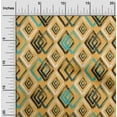thumbnail image 2 of oneOone Cotton Poplin Mustard Yellow Fabric Geometric Craft Projects Decor Fabric Printed By The Yard 56 Inch Wide, 2 of 6