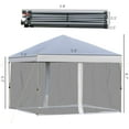thumbnail image 3 of SUGIFT 10' x 10' White Gazebo Pop Up Canopy w/ Mesh Curtains, 3 of 7