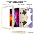 thumbnail image 2 of SOATUTO For iPad Air 6th , iPad Air 5th Gen Case 2022/ iPad Air 4th Generation Case 2020 10.9" iPad Pro 11 inch Armor Case 3rd 2021 2nd 2020 1st 2018 Built in Pencil Holder - - Purple+White, 2 of 6