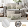 thumbnail image 6 of White Daisy Pillow Covers 2 Pack Spring Flowers Floral Vintage Linen Texture Pillowcase Waterproof Outdoor Throw Pillow Cover for Patio Balcony Rectangular Cushion 20”x12”, 6 of 9