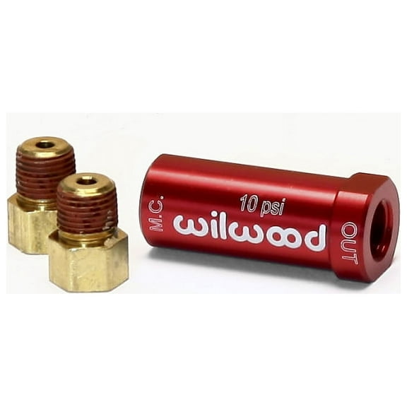 Wilwood Residual Pressure Valve - New Style w/ Fittings - 10# / Red