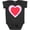Retro Heather Smoke, variant on Inktastic Valentine Red Heart with Dots Boys or Girls Baby Bodysuit