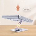 thumbnail image 4 of Tablet Stand 360° Rotation Desk Riser Multi-Angle Height Adjustable Aluminum Dock Foldable Holder for iPad for Xiaomi Tablet Laptop (Aluminum Gray Stand), 4 of 7