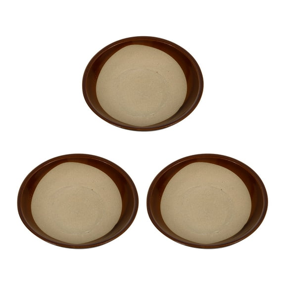 Mobestech Light Bowls Vintage Bowl Ceramic 3Pcs Brown Gift for Friends