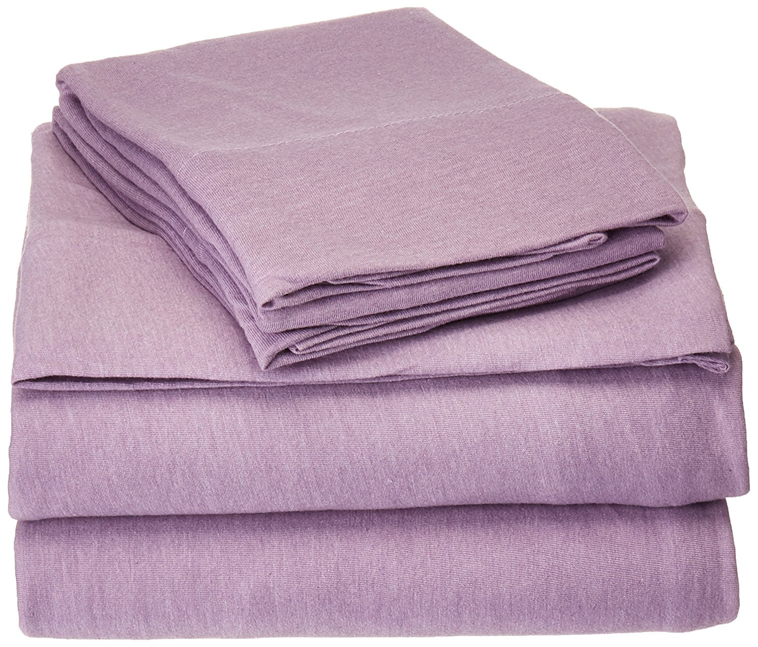 ID20704 Cotton Blend Jersey Knit Sheet Set, Twin XLarge, Purple, Set