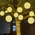 thumbnail image 2 of Guirnalda de luces LED para árbol de Navidad, con forma de bola, de ratán, para exteriores, 20 cm de diámetro y 30 cm de largo, 2 of 5