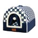 thumbnail image 2 of Caseta pequeña y acogedora para perros, cerrada, para gatos y cachorros. Nido para gatos y cachorros. Azul marino grande, 2 of 9