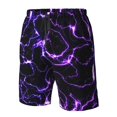 thumbnail image 4 of Sikiie Galaxy Lightning Print Men's Beach Shorts, High Elastic Quick-drying Shorts - with Drawstring and Slip Pockets, Suitable for Beach, Sports, Vacation-Large, 4 of 6