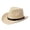 Light Brown, variant on HNMKIU Summer Men's Breathable Straw Cowboy Hat for Outdoor Sun and Style Light Brown,One Size