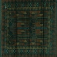 thumbnail image 1 of Ahgly Company Machine Washable Indoor Square Persian Turquoise Blue Traditional Area Rugs, 6' Square, 1 of 4