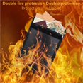 thumbnail image 1 of Household Fireproof Document Bag Waterproof Safe fireproof document bag fireproof Storage for Securities Note File Cash Passports Documents, 1 of 9
