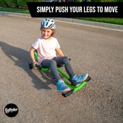 EzyRoller: Classic X - Green - Ride-On Scooter, Cambering Motion, Pedal Free Cart, Hand Brakes, Extendable Frame, 154lb Capacity, Kids Ages 4+