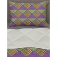 thumbnail image 3 of Psychedelic Comforter & Sham Bedding Set, Geometric Pyramid Like Triangular Forms Poly Style Inspired Illustration, 3 pcs Duvet Set Microfiber Filling Quilt, 5 Sizes, Multicolor, by Ambesonne, 3 of 4