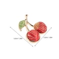 thumbnail image 2 of BESTYASH Broche Retro De Cereza Para Con Floral Y Estructura En Cobre, 2 of 8
