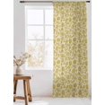 thumbnail image 3 of Sheer Curtains 108 Inches Long, Yelllow Floral Semi Sheer Curtains Light Filtering Window Treatment, Vintage Rustic Plants Flowers Spring Privacy Voile Drapes for Living Room Bedroom 52x108 Inch, 3 of 7