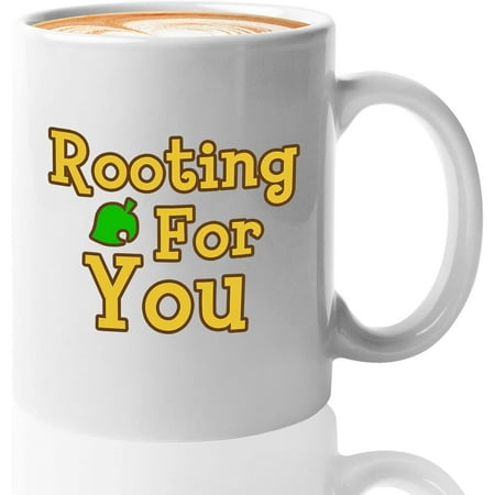 

Novelty Video Games Coffee Mug - Rooting For You - Social Simulation Tommy Issabele Village Animal Multiplayer Console 11 Oz