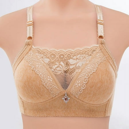 Pavied Minimizer Bras Feelingirl Bra Wireless Bras High Support Bras For Women Adjustable Strap Full Coverage Up Bras Comfortable No Underwire Wireless Bras Seamless Bras Womens Bras Beige 38