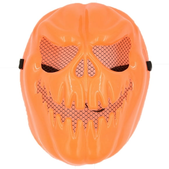 Máscara de plástico para cubrir toda la cara, calabaza, Halloween, cosplay