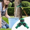 thumbnail image 1 of Divisor de boquilla de plástico verde para jardín, con dientes internos de 4/6 y rosca externa de 1/2", conector de agua para grifo., 1 of 9