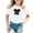 White, variant on Utlike Girls T-Shirt Toddler Cute Graphic Casual Round Neck Short Sleeve Tee Shirt Tops Sweet Girl Fashion Top Size 18 Months-24 Months