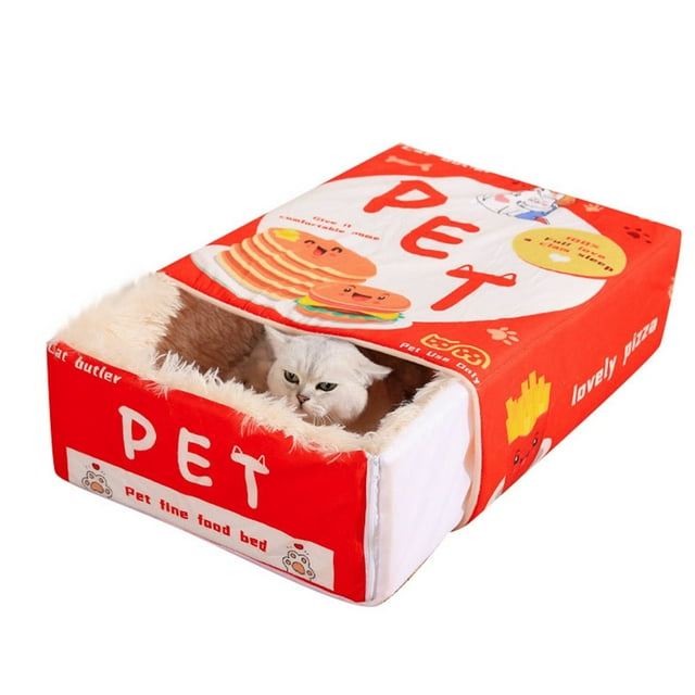Snack Cat Litter Cama para mascotas gatos y perros Rectangular Totalmente cerrada Galleta Universal Pet Litter