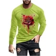 thumbnail image 2 of WXLWZYWL Halloween Tops for Men Men's Halloween Horror Blood Vessel Heart Graphic T-Shirt Bat Shirt Bloody Shirt Spooky Scary Halloween Costume, 2 of 5