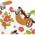 thumbnail image 6 of Room Darkening Window Curtains Drapes Sloth On The Branch with Flowers Thermal Insulated Grommet Blackout Curtains 84x55 in 2 Panels for Bedroom Living Room, 6 of 6