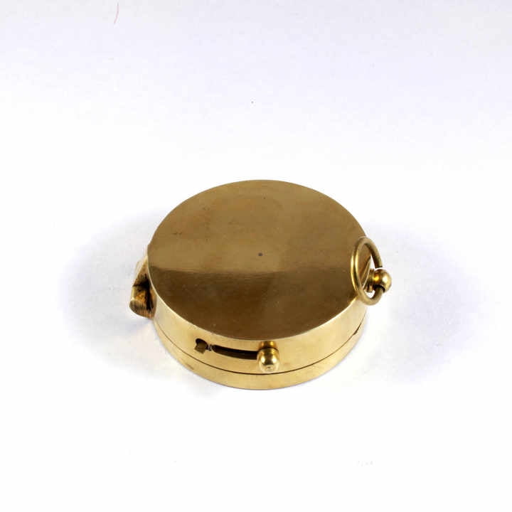 Customised Brass Pocket Compass Engraved Logo Glass Leather Case-for Graduation Christmas New Year Father's Day Gift Giving