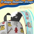 thumbnail image 5 of Fireman and Helmet White Pattern 17" Waterproof Oxford School Backpacks for Teens, S-Shape Padded Straps, for School, Travel, Hiking, Camping, 5 of 5