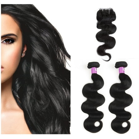 12 20 4x4 Lace Frontal Closure With 2 Bundles Hair Weft Body