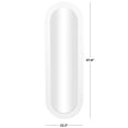 thumbnail image 3 of DecMode 22" x 68" White Oval Wall Mirror with Dimensional Grooves, 3 of 14