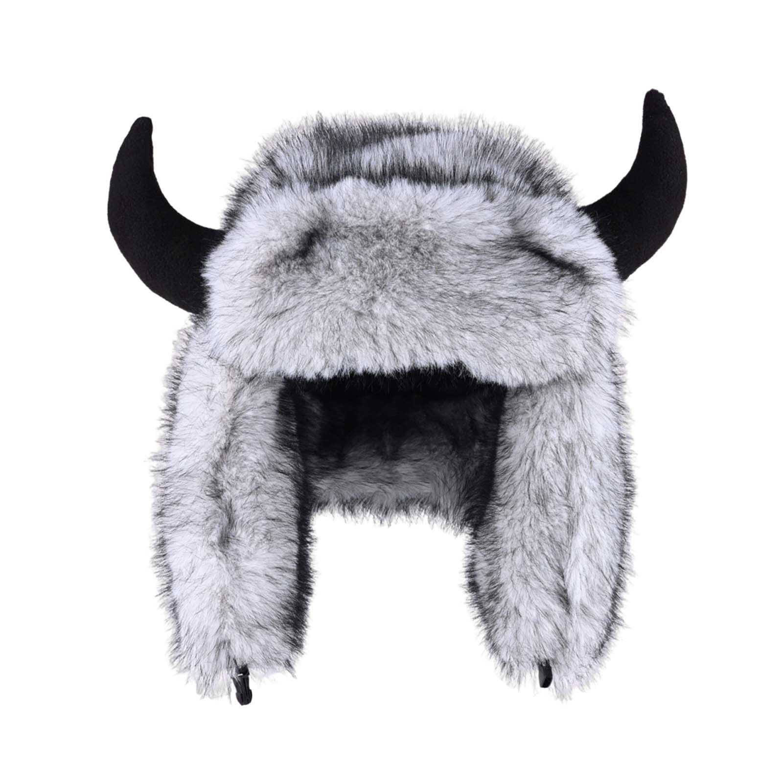 Kalauyu Men Hat Winter Russian Hat with Faux Fur Earflap Hat Windproof for Skiing
