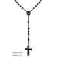 thumbnail image 3 of Dww- Chapelet Homme En Acier Inoxydable Noir 52 Cm, 3 of 5