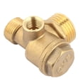 thumbnail image 3 of Sonew Brass Air Compressor Check Valve, Brass Check Valve,3 Port Brass Air Compressor Male Threaded Check Valve Tube Connector Tool, 3 of 8