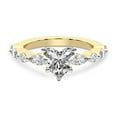 thumbnail image 4 of IGI Certified 4 Carat Heart Shape Lab Grown Diamond Engagement Ring | 14K Yellow Gold | Pamela Eternity Side Stone Diamond Ring | FG-VS1-VS2 Quality Friendly Diamonds, 4 of 6