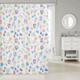 thumbnail image 2 of Manfei Cartoon Sport Shower Curtain 72Wx84L, Soccer Tennis Football Bathroom Shower Curtain, Multicolor Sport, 2 of 5