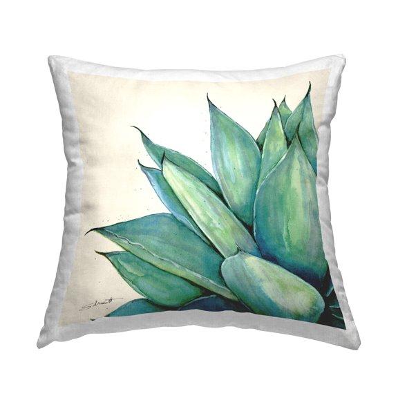 Stupell Industries Lush Succulent Plant Greenery Printed Throw Pillow Design by Stephanie Workman Marrott