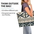 thumbnail image 2 of ZICANCN Geometric Native Aztec American Blue Tote Bag, Grocery Bags Reusable Shopping Bags with Handles Durable Foldable Washable for Women Men, 2 of 8